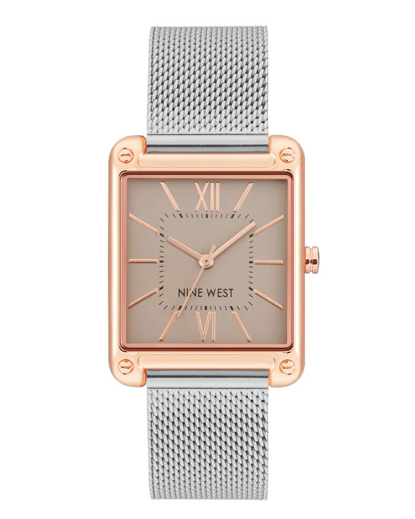 Rectangular Case Mesh Bracelet Watch | Nine West (US)