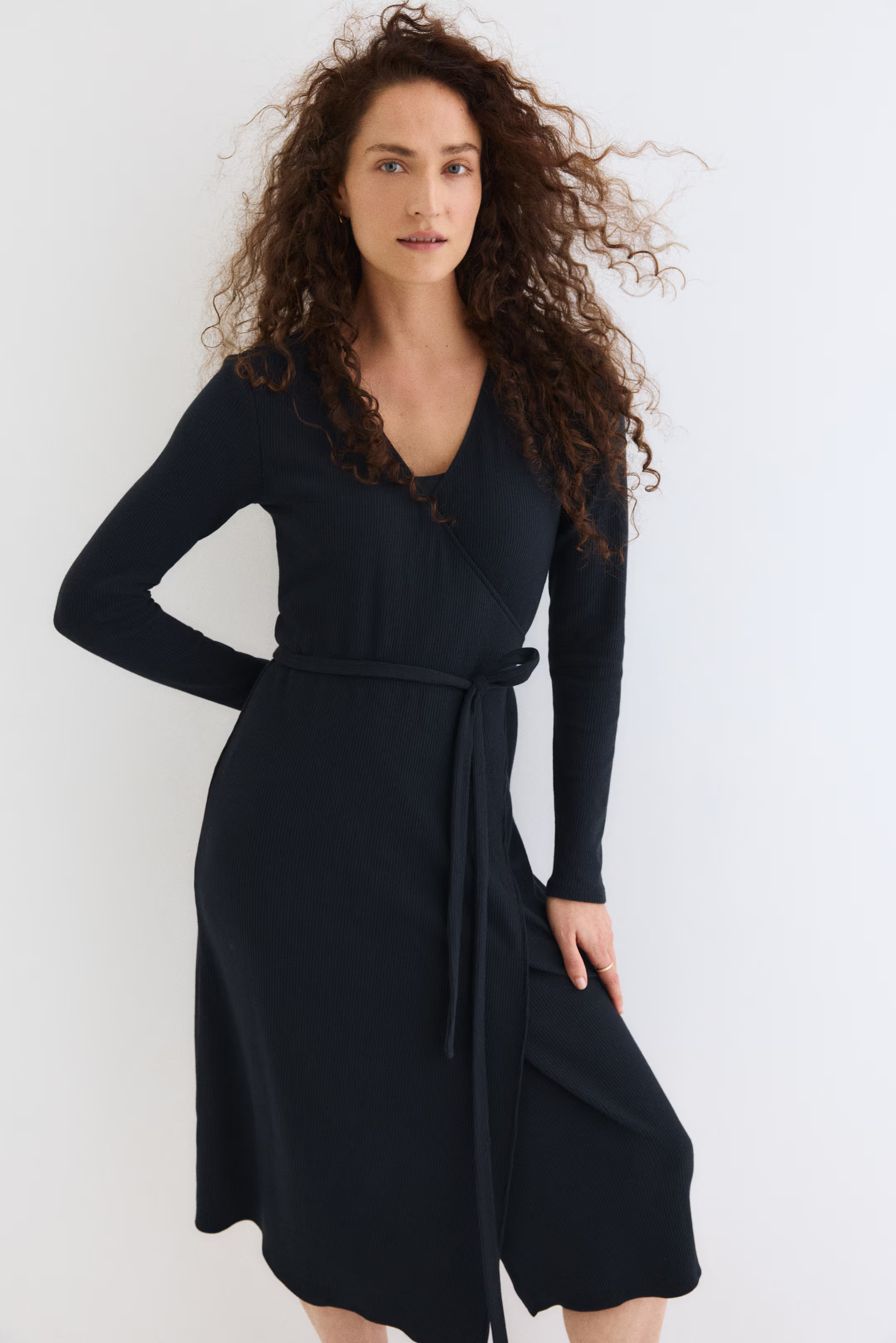 MAMA Nursing Wrap Dress - Navy blue - Ladies | H&M US | H&M (US + CA)