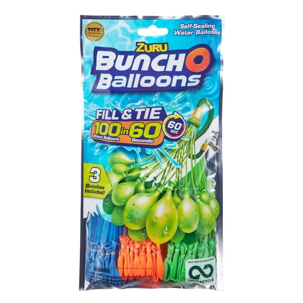 Bunch O Balloons 100 Rapid-Filling Self-Sealing Water Balloons (3 Pack) by ZURU | Walmart (US)