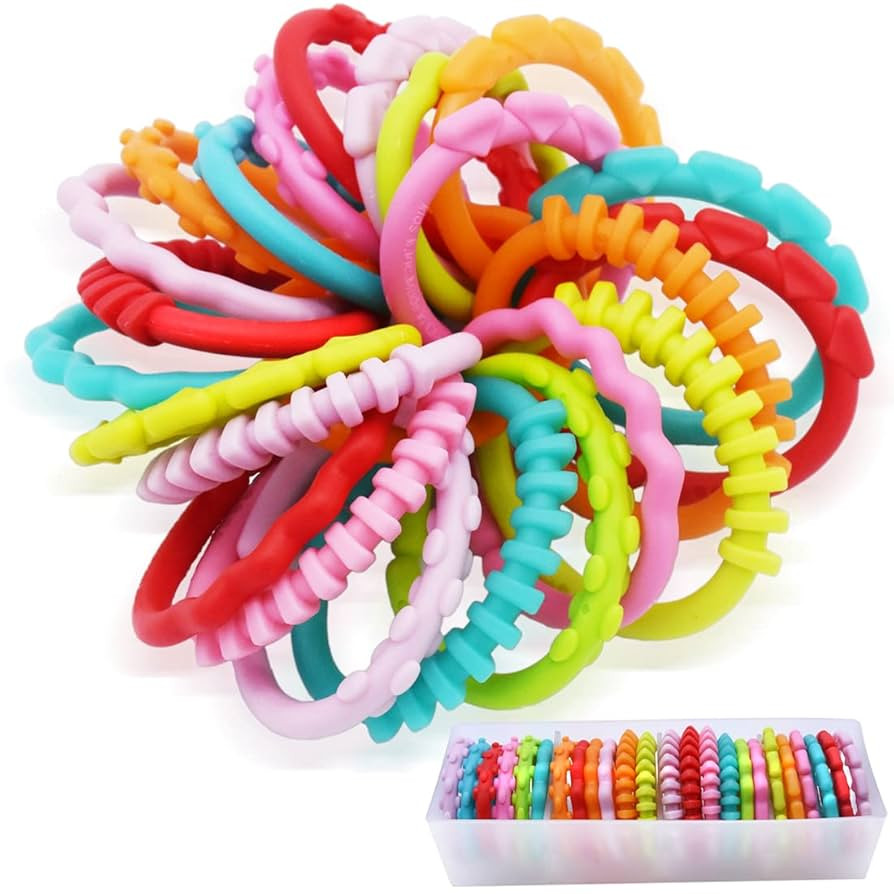 24 Pack Baby Rings Link Toys for Hanging Toys, Connecting Rings Toys for Infant Boy Girl, Early L... | Amazon (US)