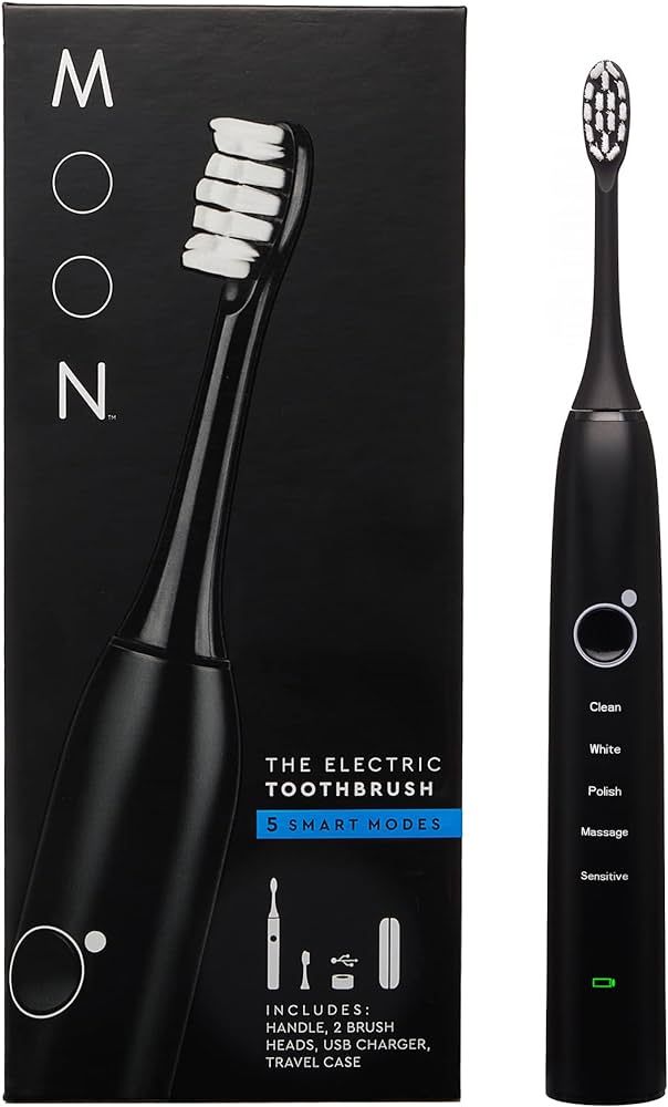 Moon Sonic Electric Toothbrush for Adults, 5 Smart Modes to Clean, Whiten, Massage and Polish Tee... | Amazon (US)