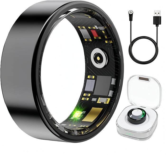 Smart Ring Health & Fitness Tracker for Men & Women, Heart Rate, SPO₂, Sleep & Activity Monitor... | Amazon (US)