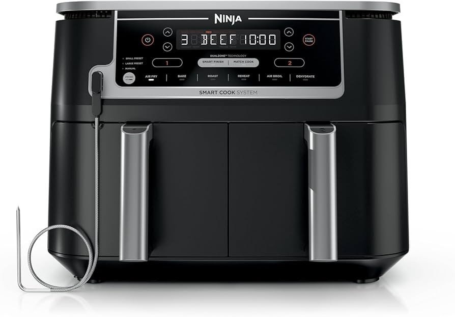 Ninja DZ550 Foodi 10 Quart 6-in-1 DualZone Smart XL Air Fryer with 2 Independent Baskets, Smart C... | Amazon (US)