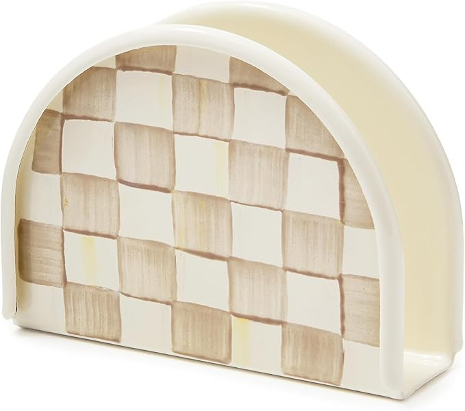 MACKENZIE-CHILDS Enamel Napkin Holder, Kitchen Napkin Holder for Table and Countertop, Brown-and-... | Amazon (US)