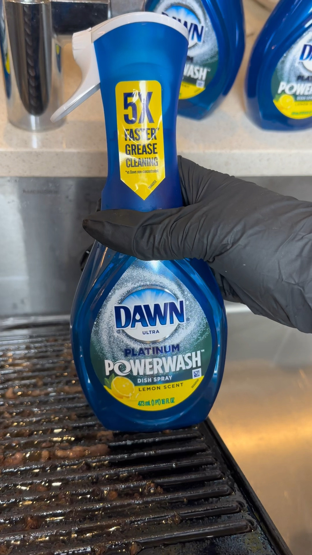 Dawn Platinum Powerwash Dish Spray, Dish Soap, Lemon Starter Kit, 16 fl oz  