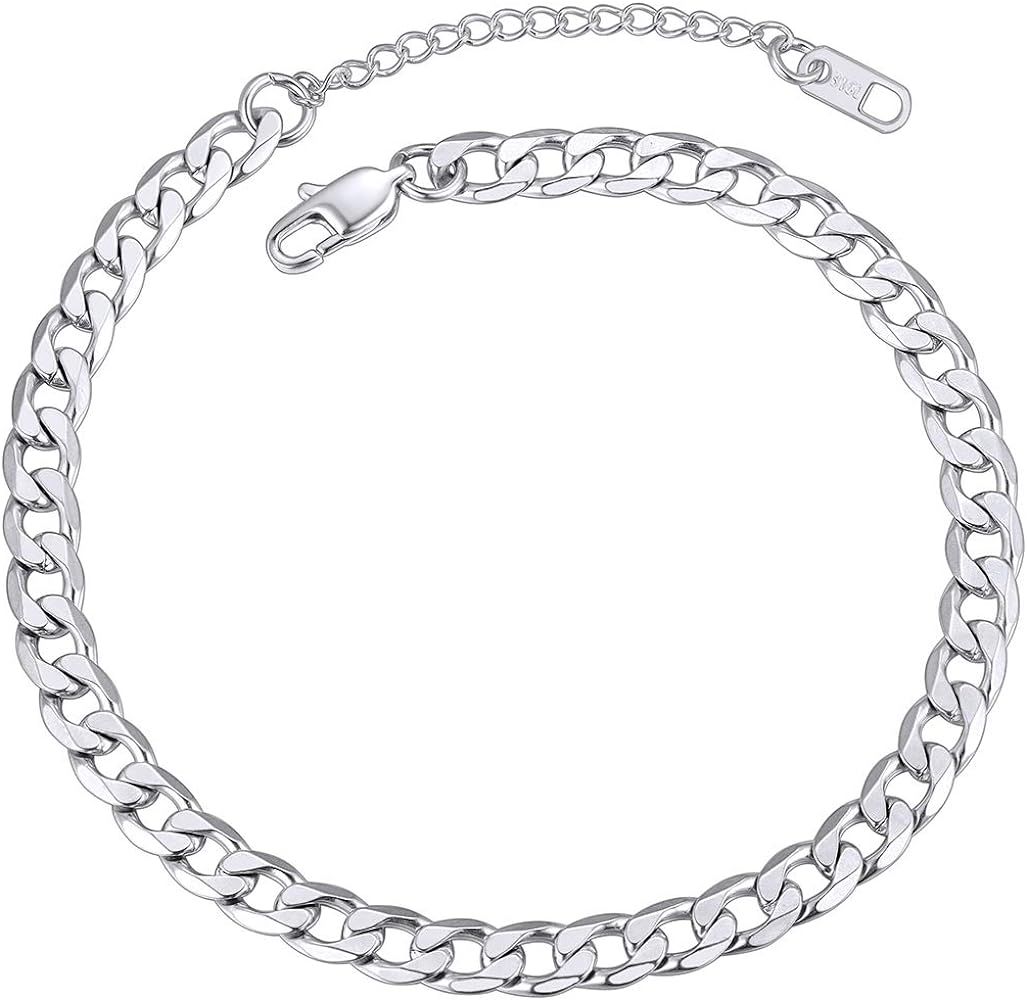 ChainsPro Resizable Anklet Chain for Women Men, Figaro/Wheat/Twist Rope/Cuban Foot Bracelet-Stron... | Amazon (US)