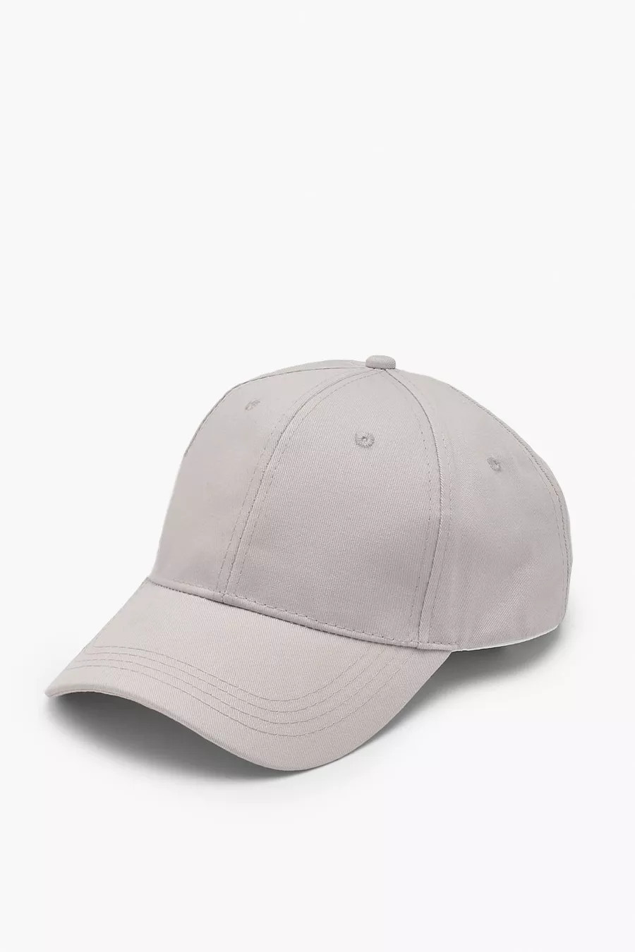 Light Grey Woven Baseball Cap | Boohoo.com (UK & IE)