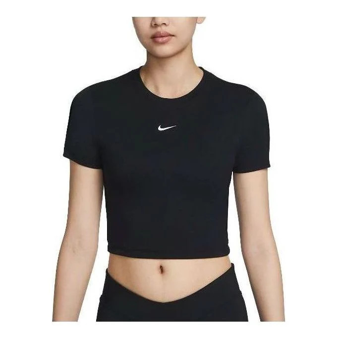 (WMNS) Nike Sportswear Essential Crop Top 'Black' FB2874-010 | KICKS CREW