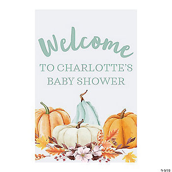 Personalized 17" x 23" Vertical Modern Pumpkin Yard Sign | Oriental Trading Company