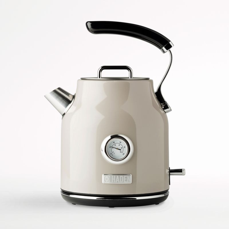 HADEN Dorset Putty Beige Electric Tea Kettle + Reviews | Crate & Barrel | Crate & Barrel