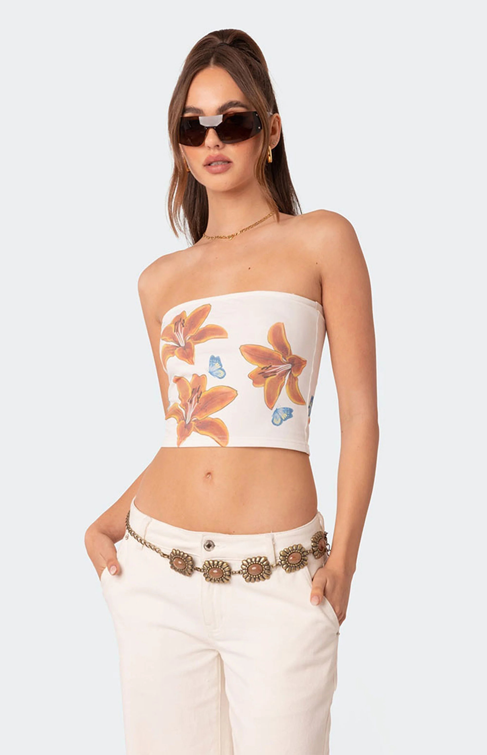 Edikted Tigerlily Tube Top | PacSun