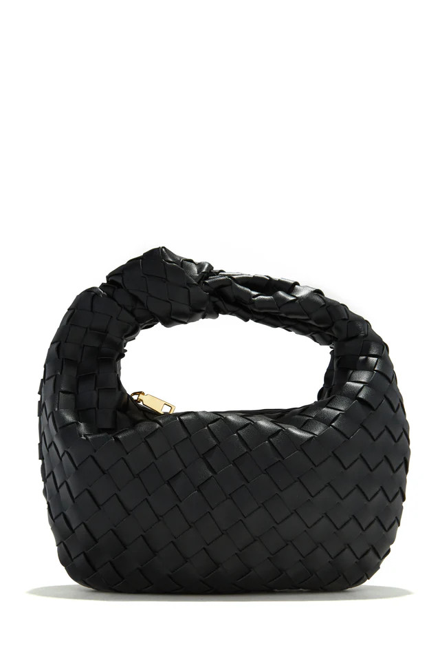 Miss Lola | Leahni Black Knot Top Handle Bag | MISS LOLA