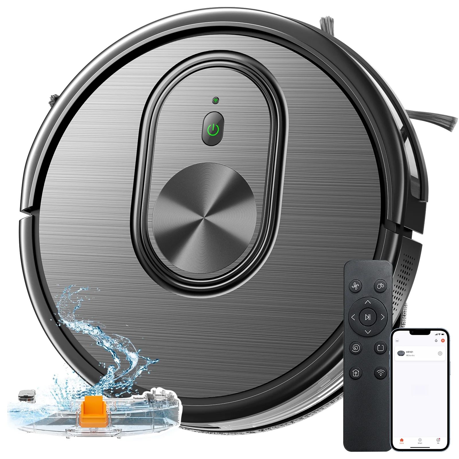 GOOVI Robot Vacuum, Robot Vacuum Cleaner and Mop Combo Black - Walmart.com | Walmart (US)