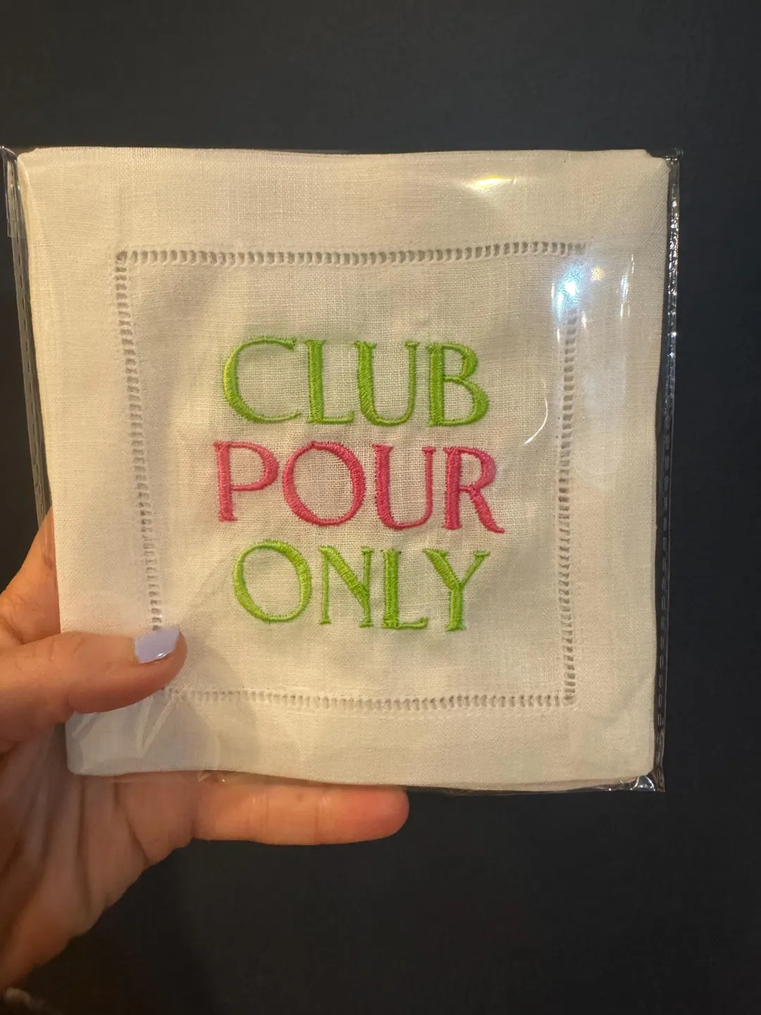 Club Pour Only Napkins - Embroidered Cocktail Napkins - Beverage Napkins - Hostess Gift, Funny Gi... | Etsy (DACH)