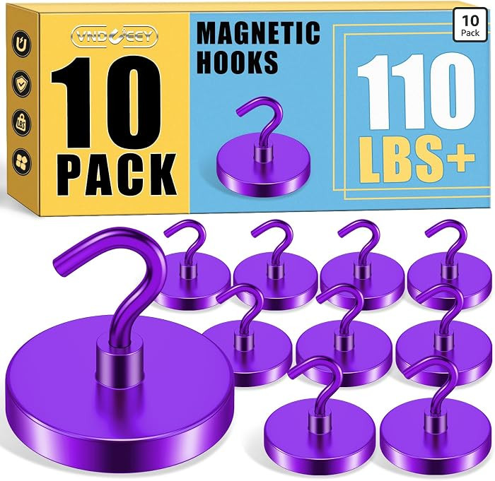 Heavy Duty Magnetic Hooks, 110 Lbs Strong Magnets with Hooks for Cruise Cabin, Magnet Hooks for H... | Amazon (US)
