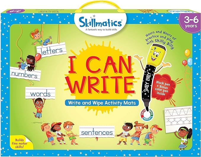 Skillmatics Educational Game : I Can Write | Reusable Activity Mats with 2 Dry Erase Markers | Gi... | Amazon (US)