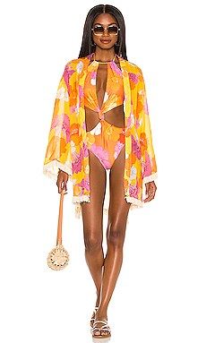 Agua Bendita X REVOLVE Juana Cover Up in Yellow Funky Blooms from Revolve.com | Revolve Clothing (Global)