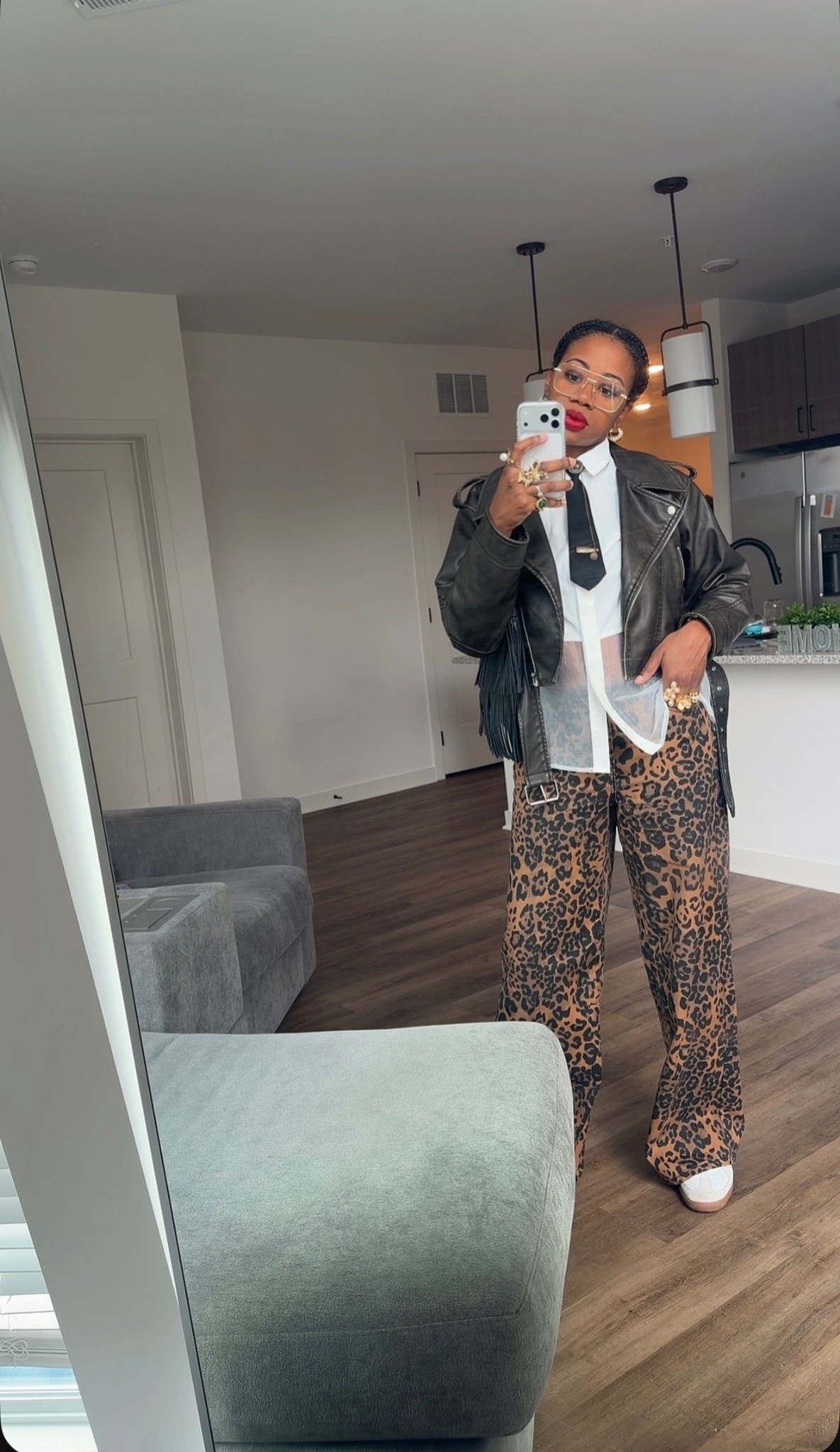 Fall outfit inspo #cheetahpants #leatherjacket #tieoutfit

#LTKCyberWeek #LTKFindsUnder50 #LTKTall