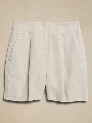 Lina Pleated Linen Short | Banana Republic (US)