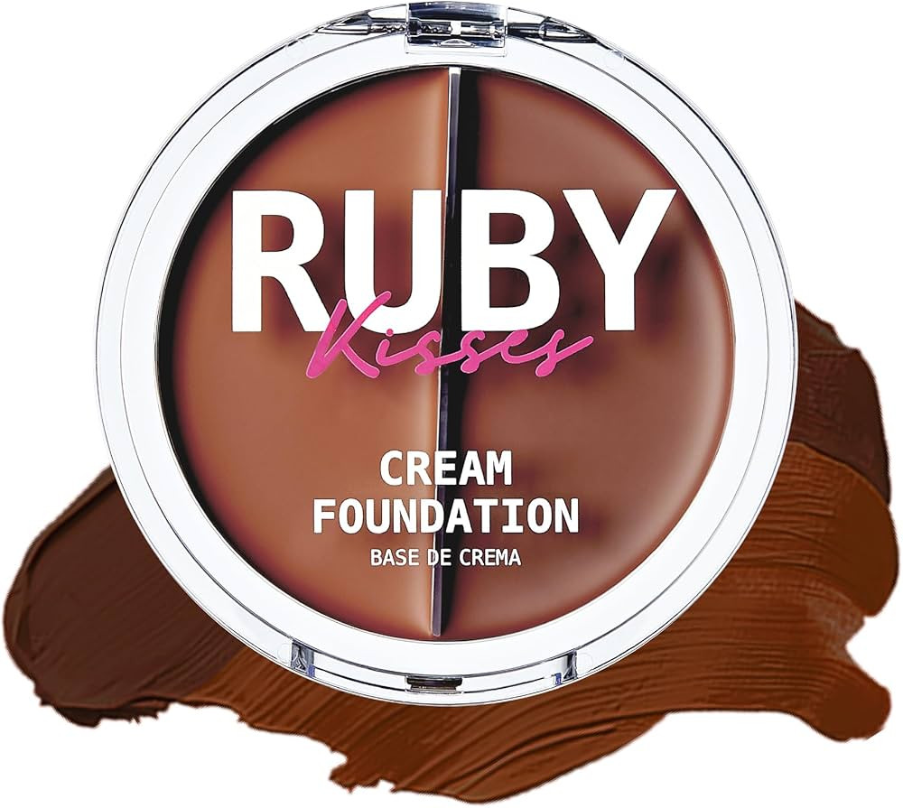 Ruby Kisses 3D Face Creator Cream Foundation & Concealer, 12 Hours Long Lasting, Medium to Full C... | Amazon (US)