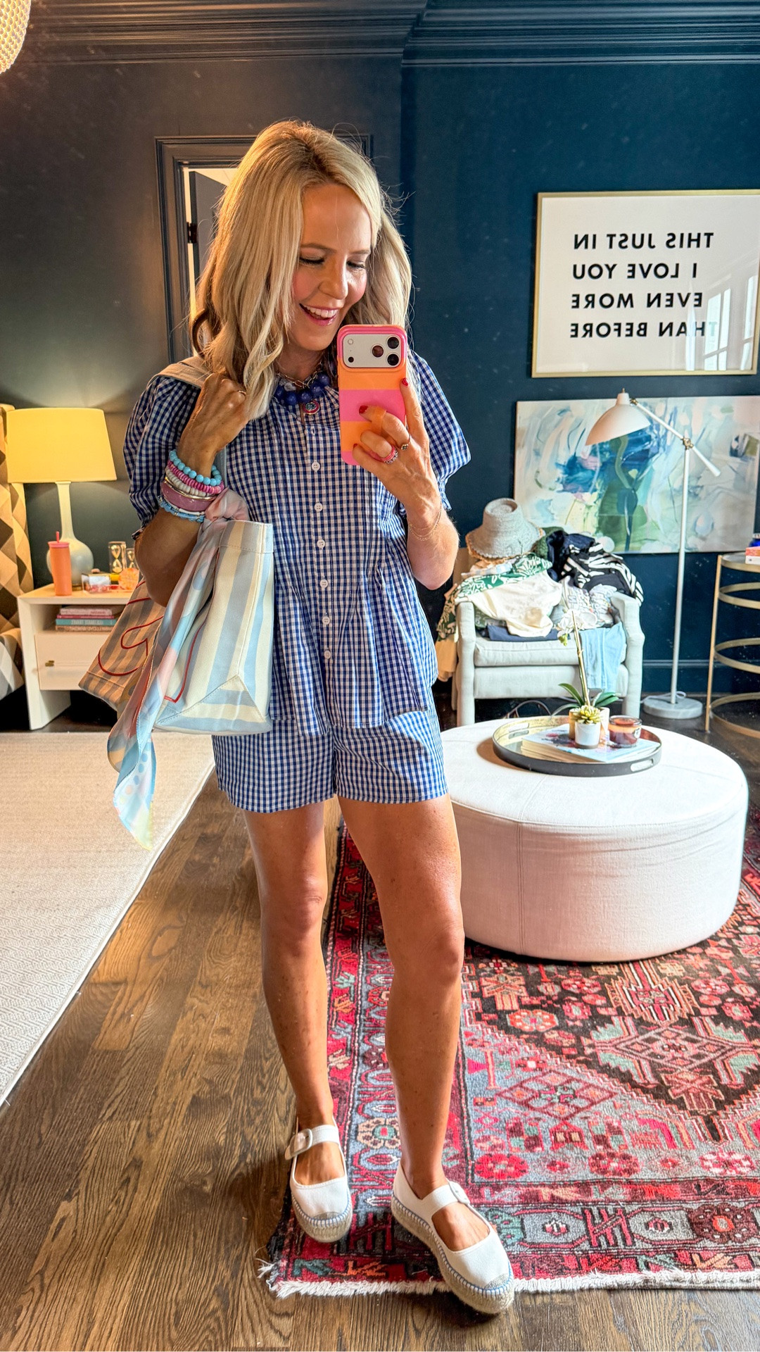 give me all things gingham please!! wearing XS in top and short set from @Avara •

#LTKootd #LTKSeasonal #LTKOver40