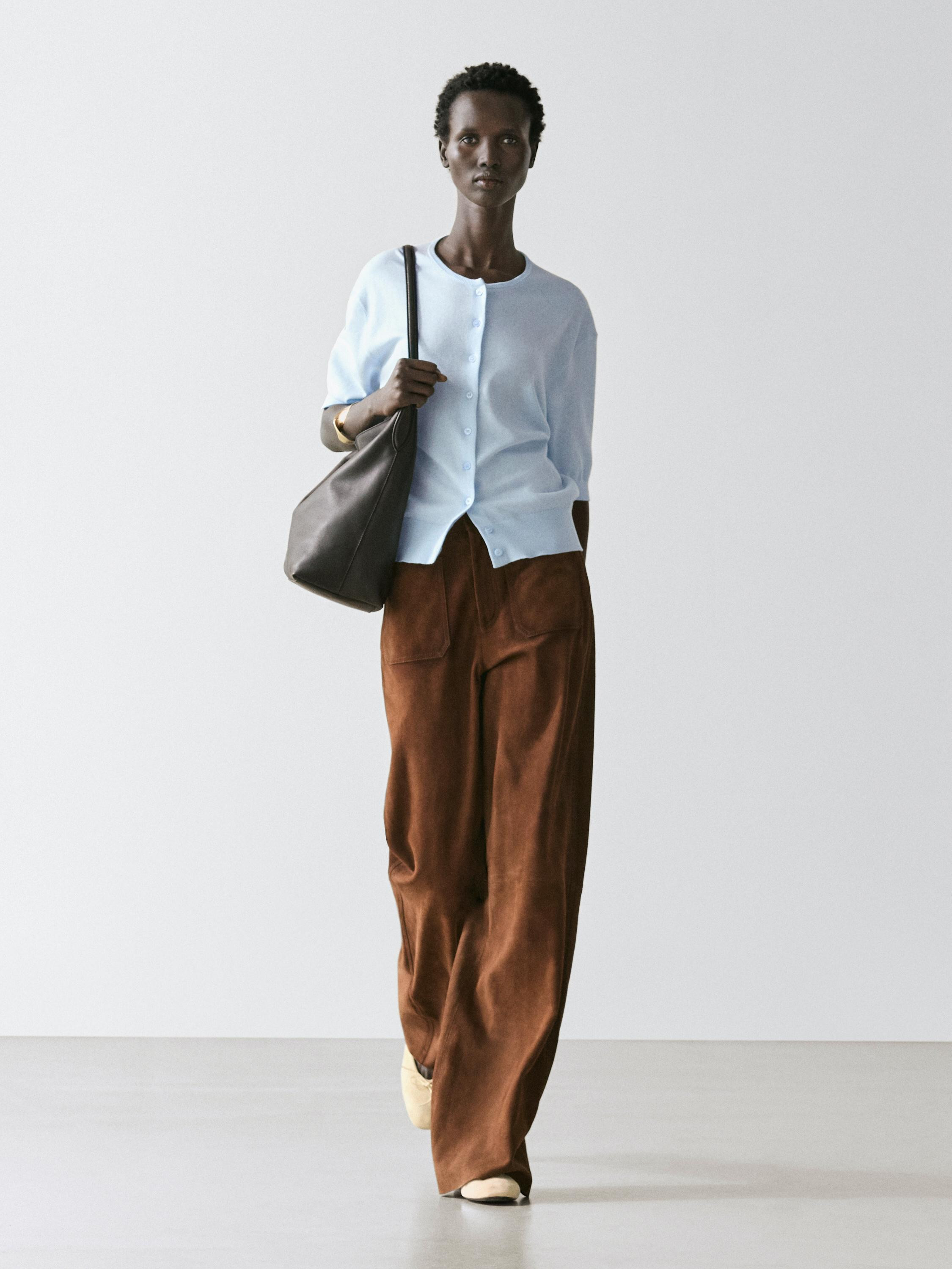 Short sleeve knit cardigan | Massimo Dutti US