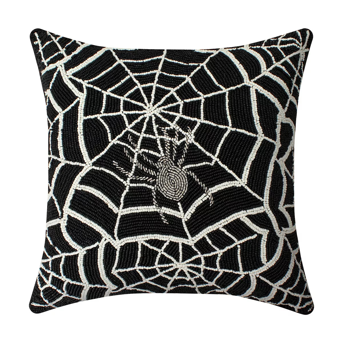 Celebrate Together™ Fall Black Cobweb Fully Beaded Decorative Throw Pillow | Kohl's