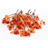 Orange Bittersweet | Artificial Fall Wedding Flower Crown Millinery Berries The Blue Hutch Bt10 | Etsy (US)