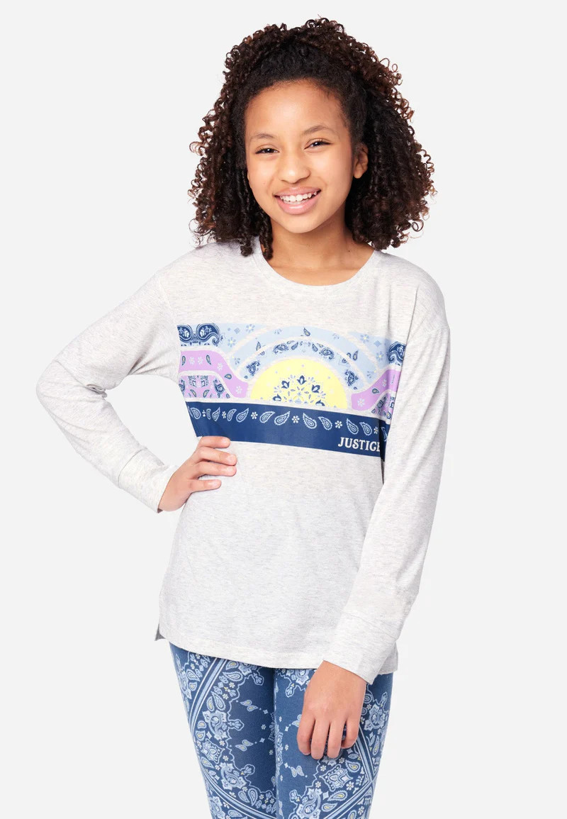 Oversized Long Sleeve Tee | Justice