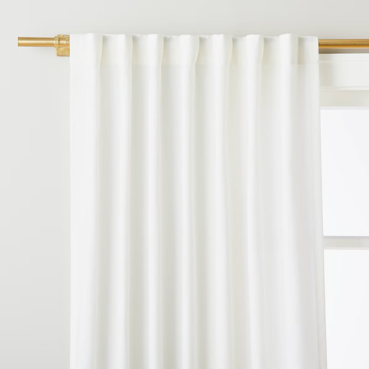 Engineered Hem Stripes Curtain Panel Cream/Gray - Hearth & Hand™ with Magnolia | Target