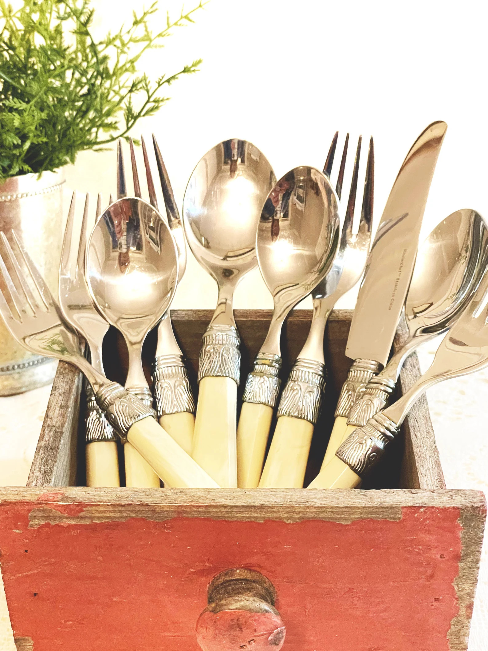 Faux Bone Flatware by Master Chef Vintage - Etsy | Etsy (US)