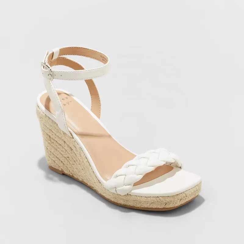 White wedge deals sandals target