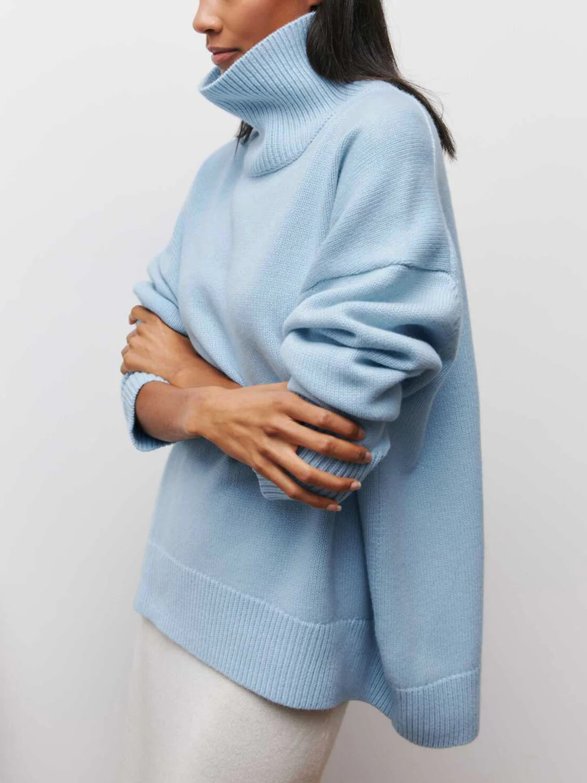 Cloudless Sky Turtleneck Oversized Sweater | Commense