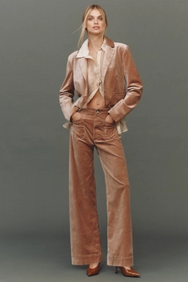 The Colette Full-Length Velvet Pants by Maeve | Anthropologie (US)