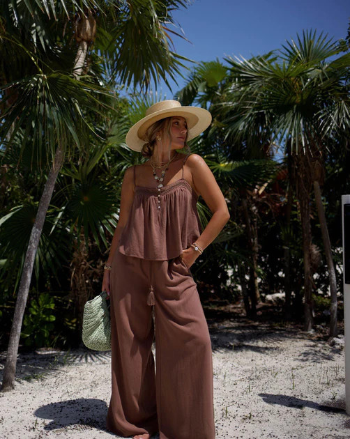 Palm Paradise Adjustable Tank - Brown - LAST CHANCE | VICI