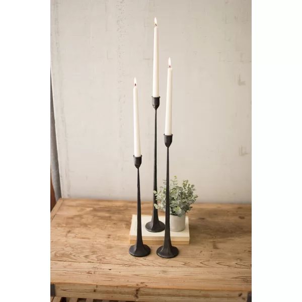 Olivarez 3 Piece Iron Tabletop Candlestick Set | Wayfair North America