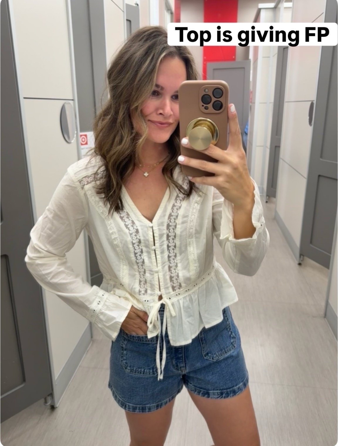 This top reminds me of free people but target! Details are so nice! #targetfashion #targetfinds #lookforless 

#LTKgrwm #LTKootd #LTKFindsUnder50