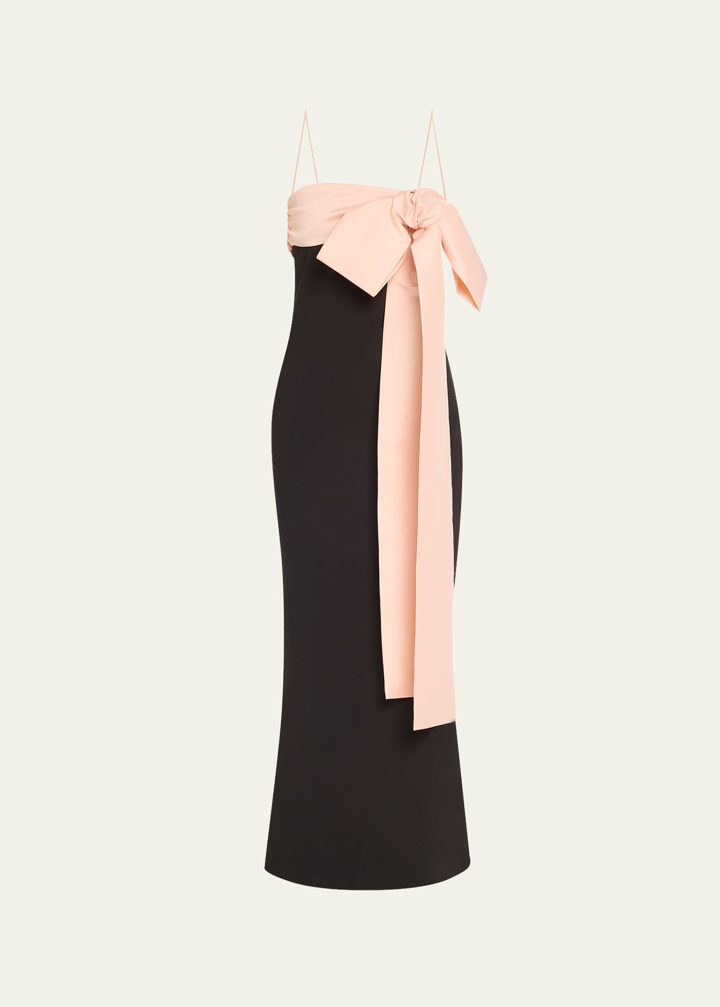 BERNADETTE Bow Strapless Colum Gown | Bergdorf Goodman