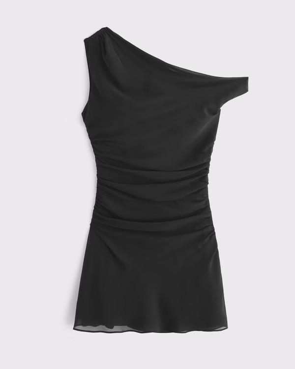 One-Shoulder Draped Mini Dress | Abercrombie & Fitch (US)