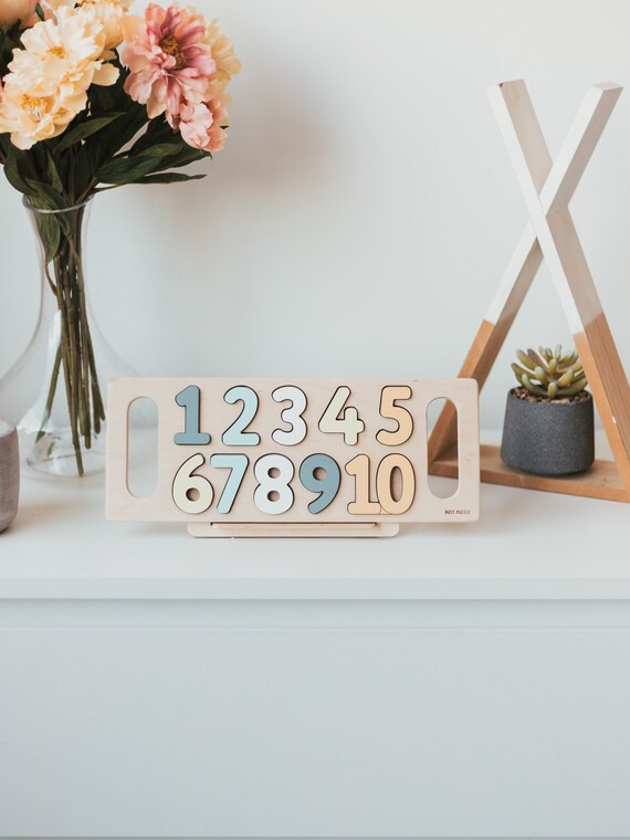 Counting Wooden Puzzle  Numbers Puzzle | Etsy | Etsy (US)