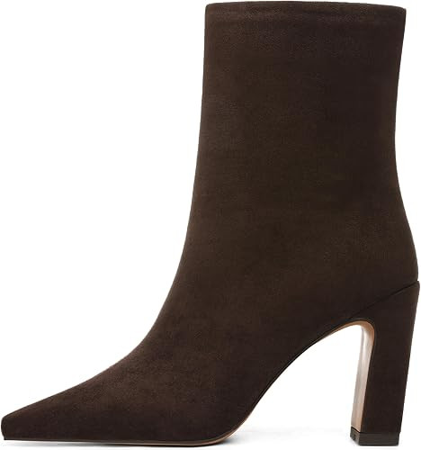 Lovee Cosee Ankle Boots for Women 2025 Chunky Heel Square Toe Heeled Boots with Zipper Comfort Fa... | Amazon (US)