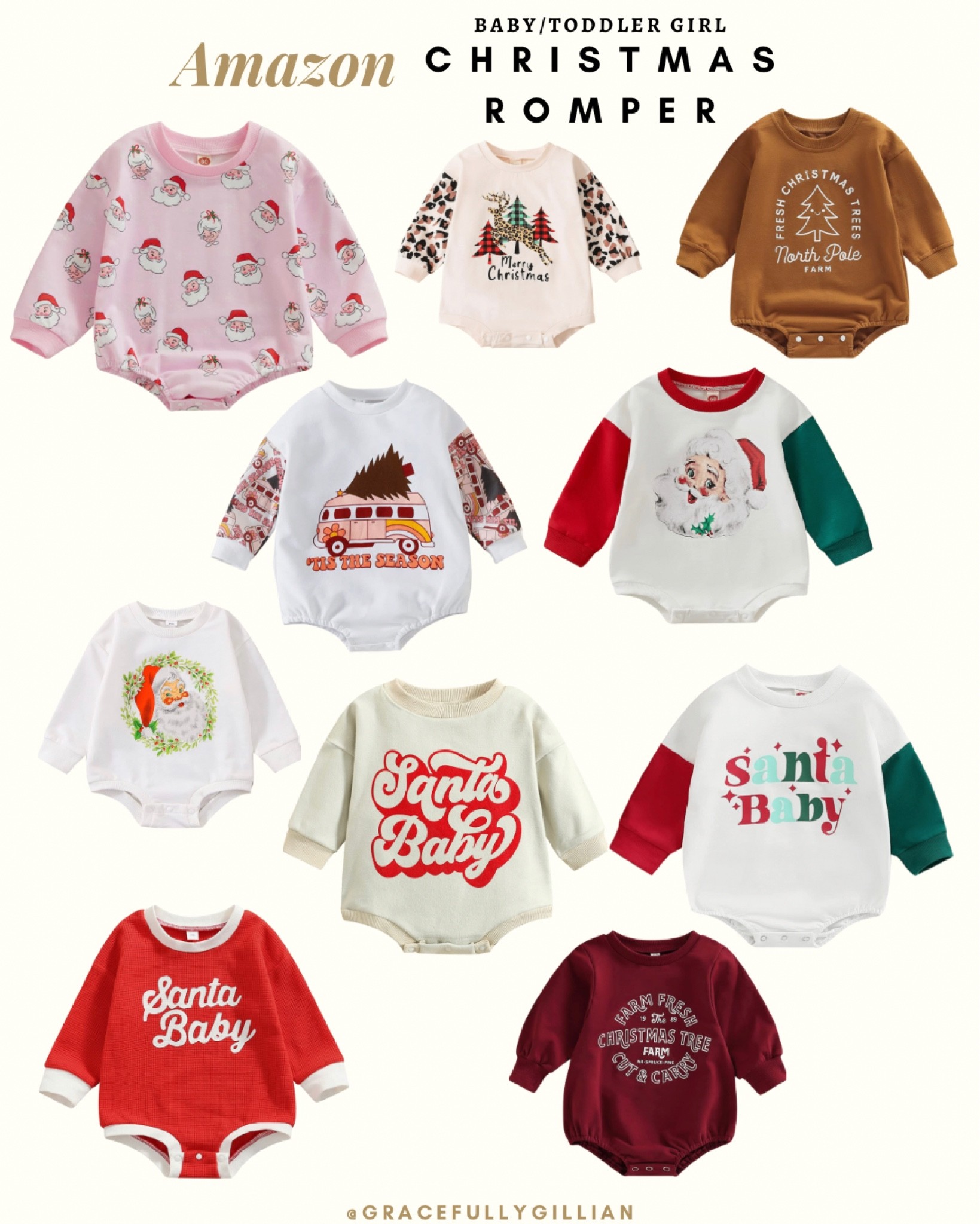 Baby/Toddler Christmas romper #christmas #outfit #romper 

#LTKHoliday #LTKunder50 #LTKSeasonal