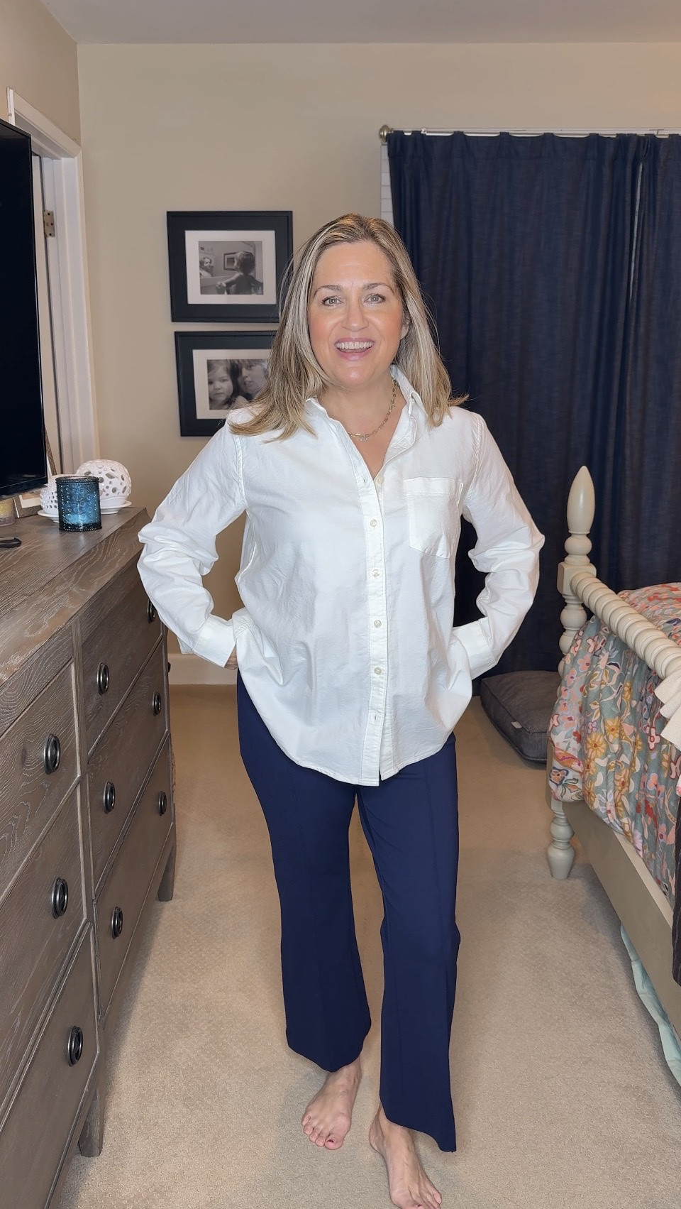 Having great staples in your closet makes getting dressed easier! Oxford button down with kick flare pant  

#LTKootd #LTKOver40 #LTKspring