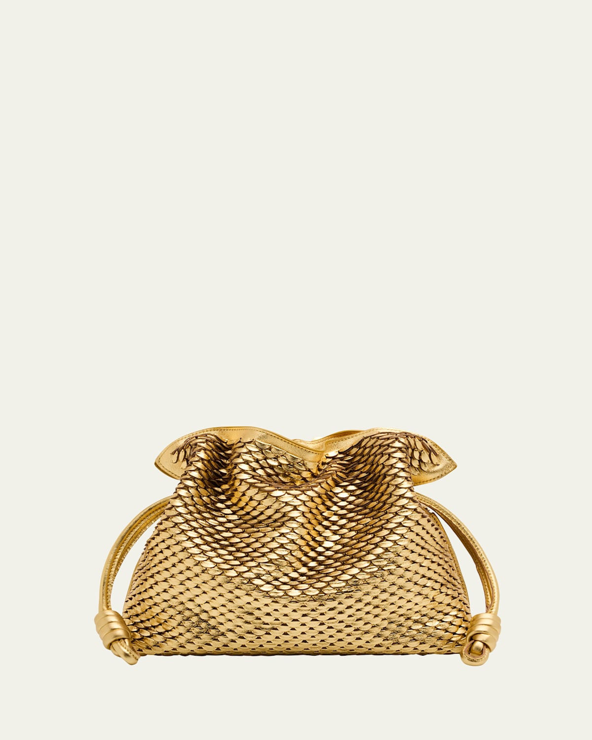 Flamenco Clutch Bag in Scales Metallic Leather | Bergdorf Goodman