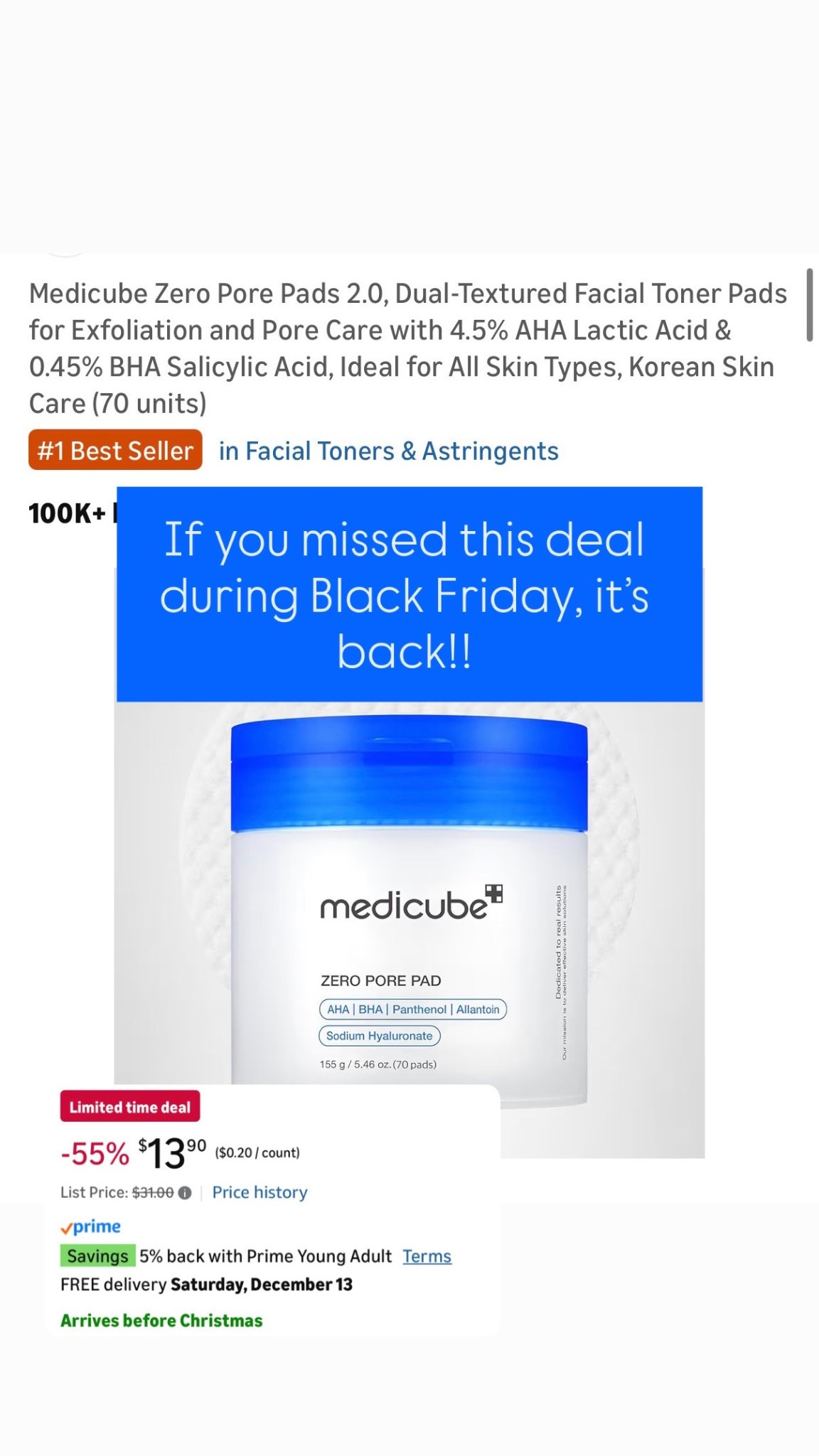 Sharing my favorite limited time deals of the day!

#medicube #giftguide #mostwanted #beauty #dealalert #salealert #limitedtime 

#LTKGiftGuide #LTKSaleAlert #LTKBeauty