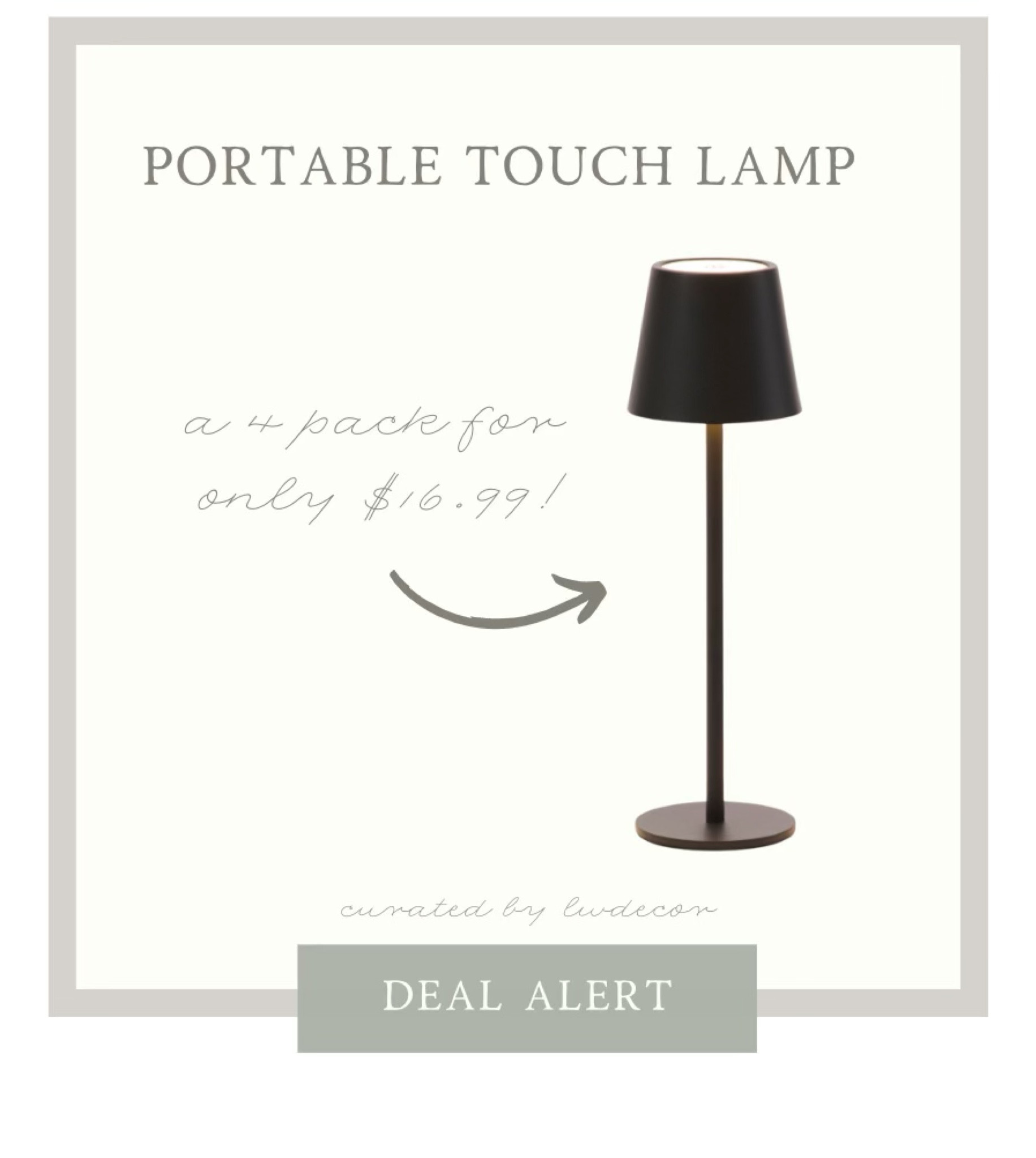 SELL OUT ALERT! These trendy portable touch lamps are currently available at TJMAXX! A 4 pack for only $17! What? Amazing deal! 

#LTKSaleAlert #LTKHome