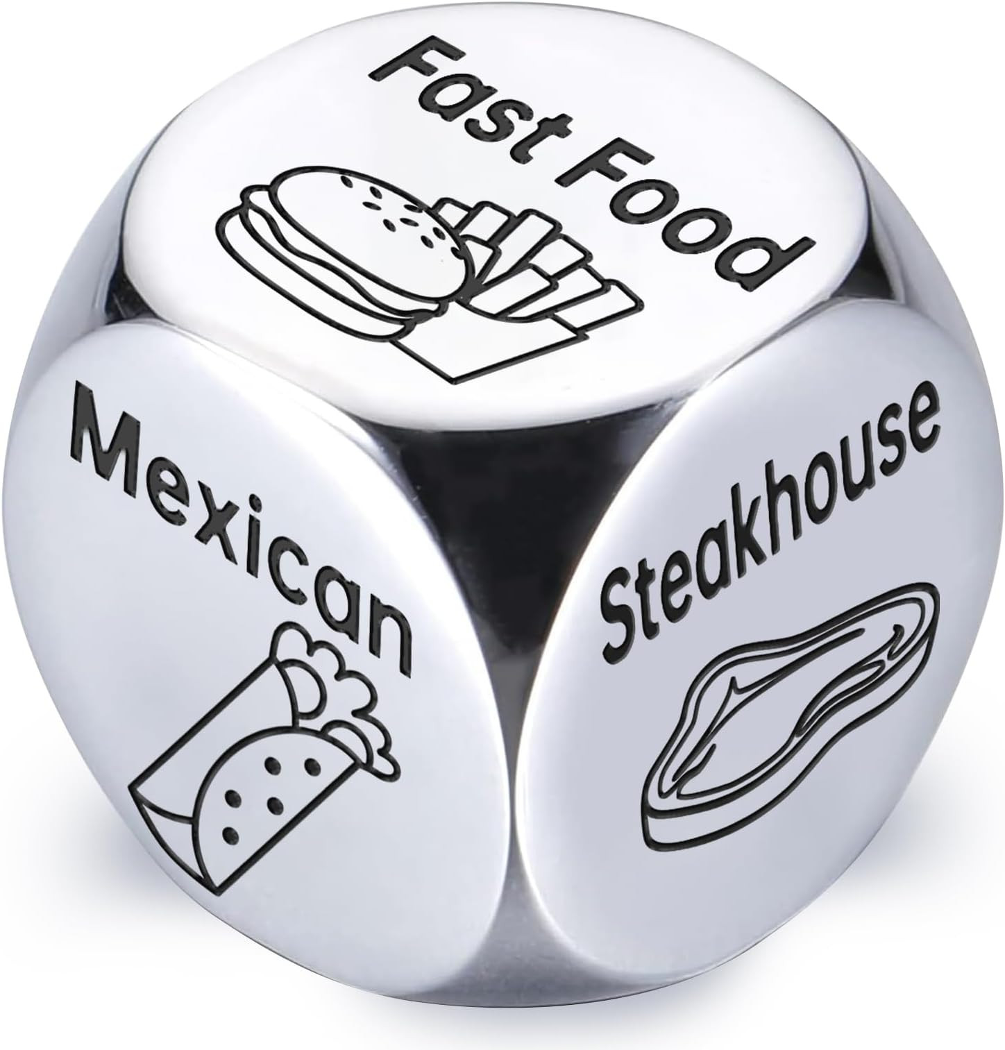 Stocking Stuffers for Men Women Adults: Steel Food Decision Dice Funny Gifts for Him Her Couple G... | Amazon (US)