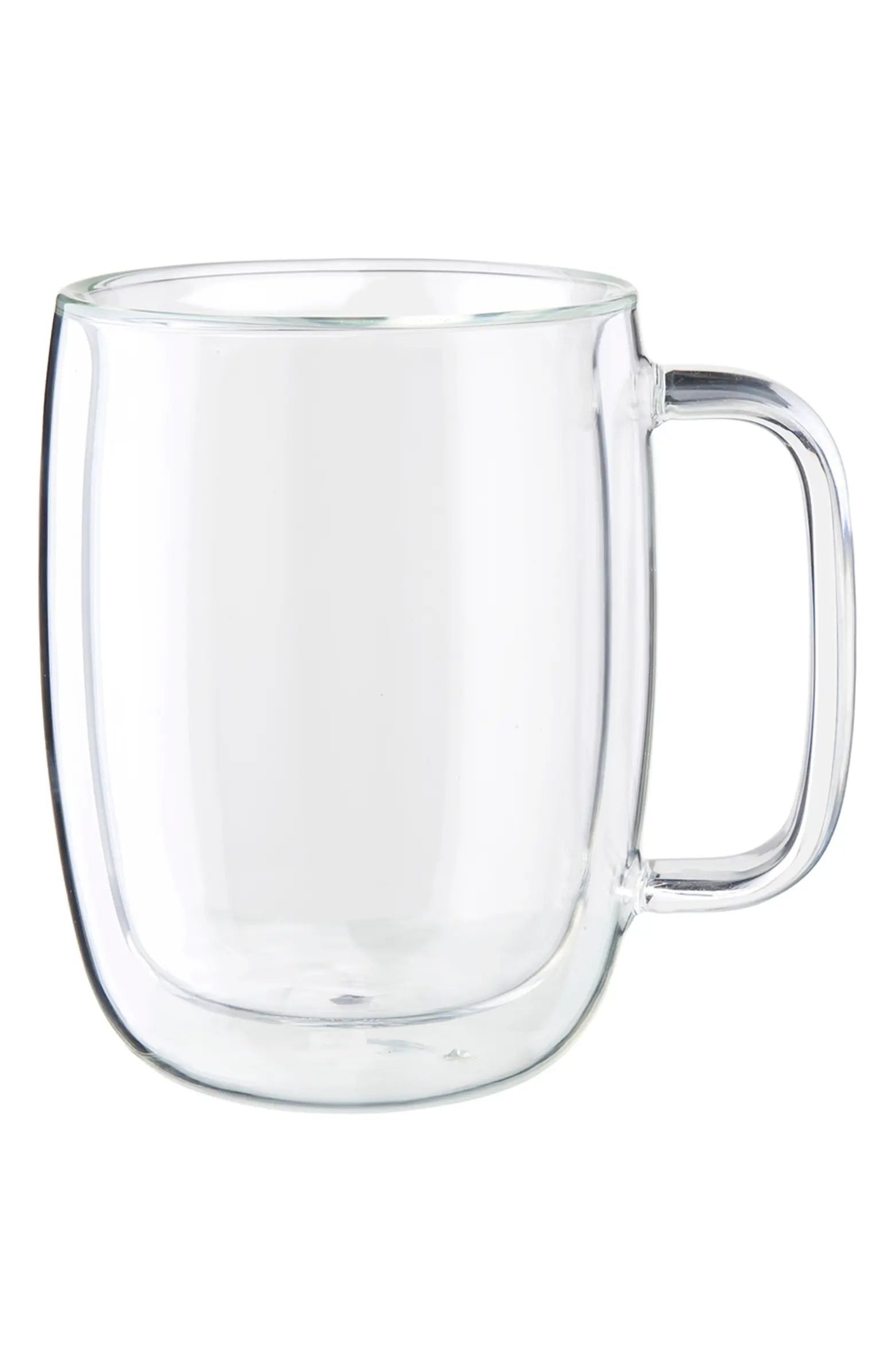 Sorrento Plus Set of 2 Double Wall Glass Latte Mugs | Nordstrom