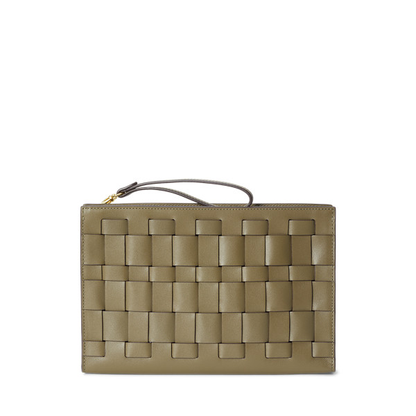 Woven Leather Large Pouch | Ralph Lauren (UK)