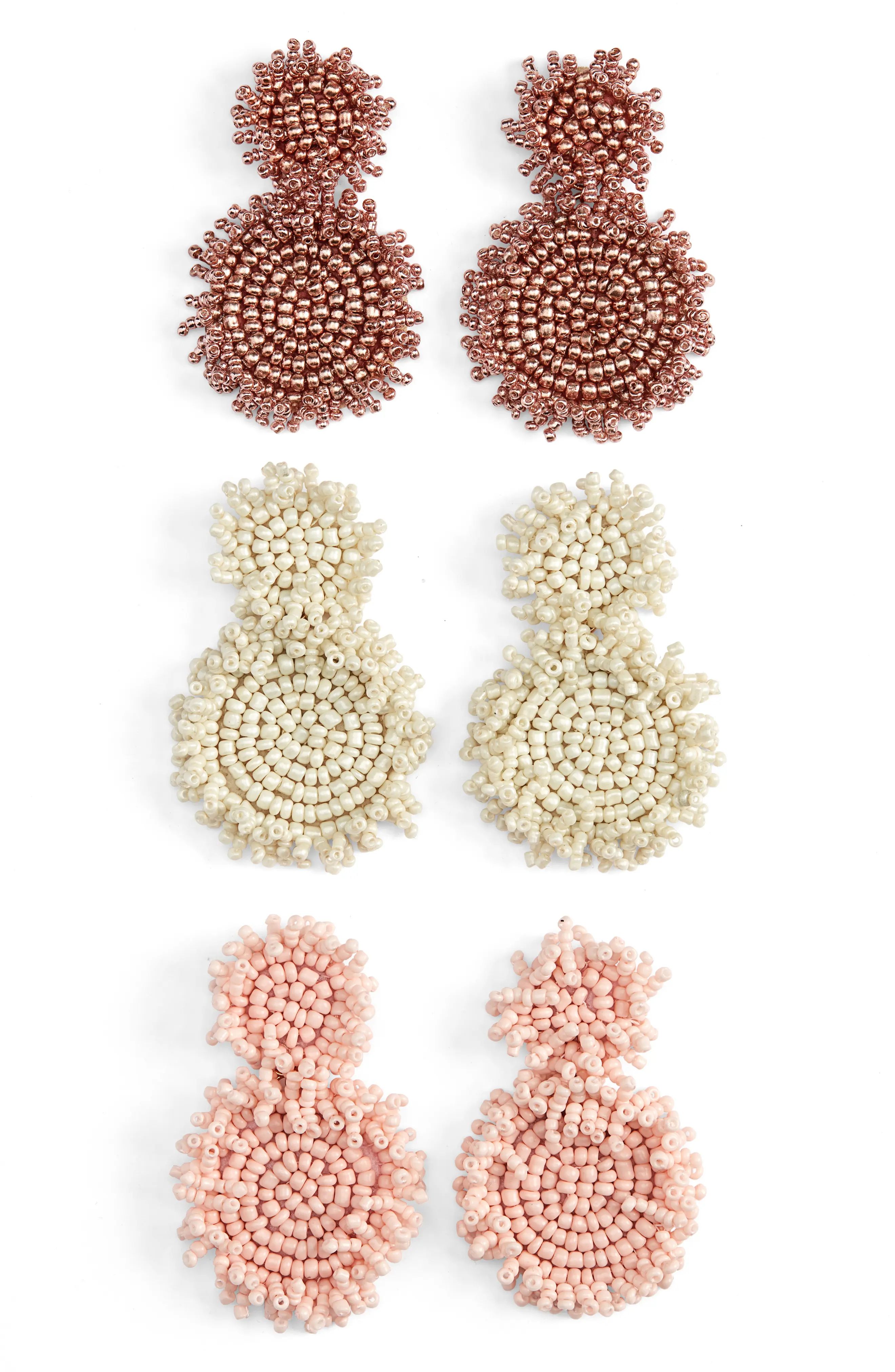 BaubleBar Set of 3 Rianne Beaded Drop Earrings | Nordstrom